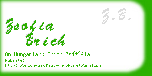 zsofia brich business card